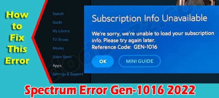 Spectrum Error Code GEN-1016